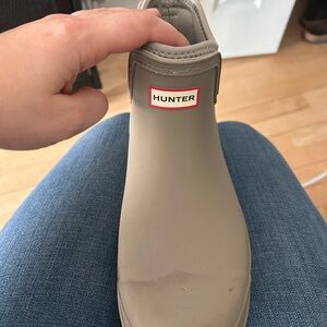 Hunter Taupe Ankle Boots